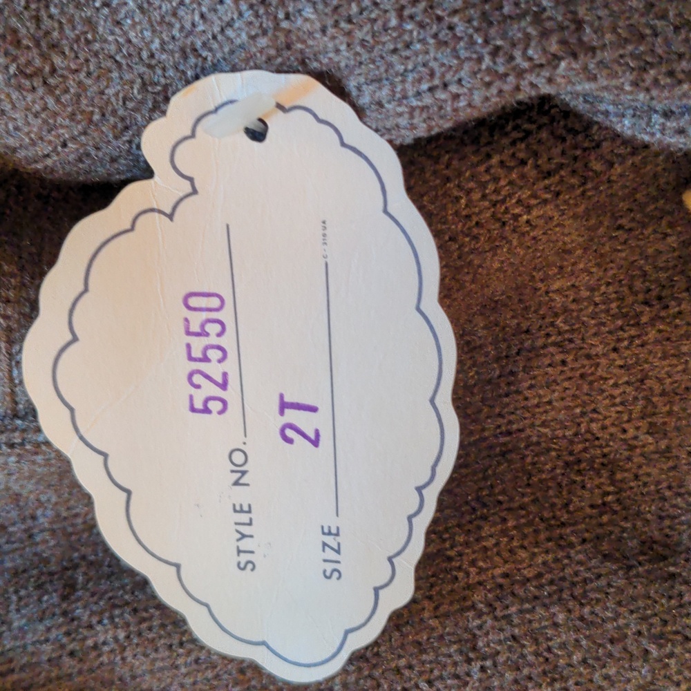 NWT Size 2 T jacket, Coat.  Sherpa fleece collar, Brown & beige  sweater knit, - Picture 5 of 12